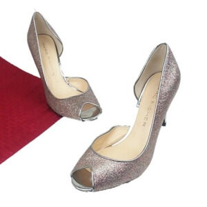 Marc Fisher Peep Toe D'orsay Heels Sparkle Prom